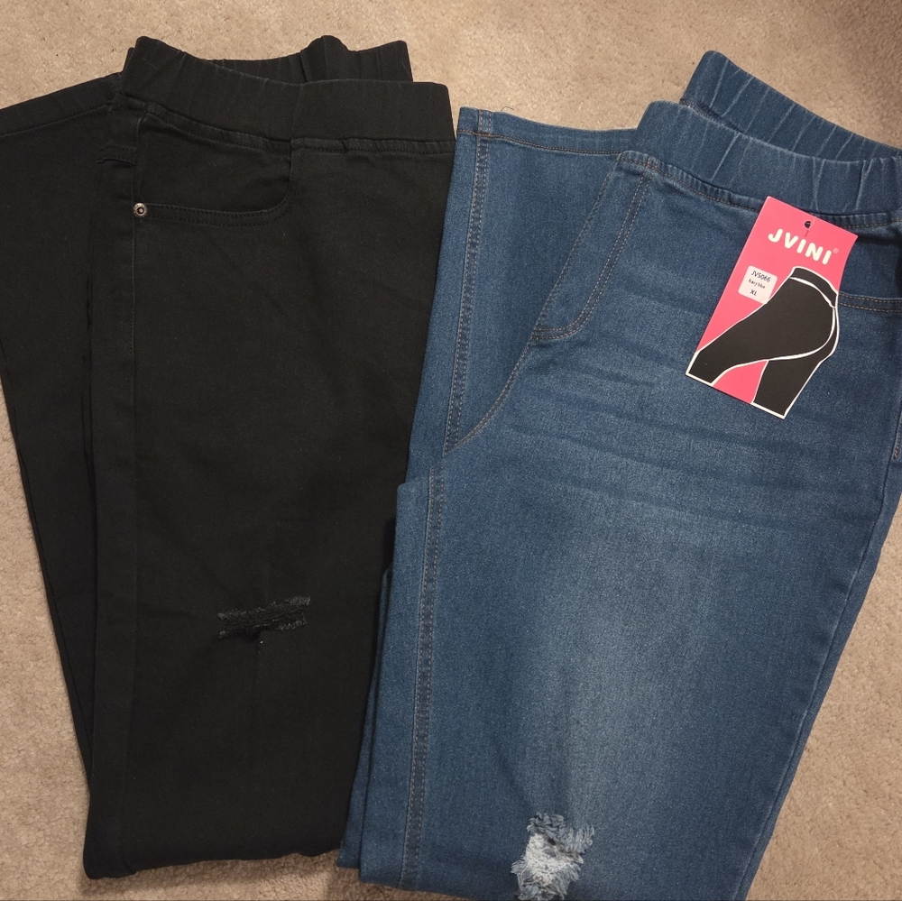 2 Pair JVINI Skinny Stretch Jeans - XL